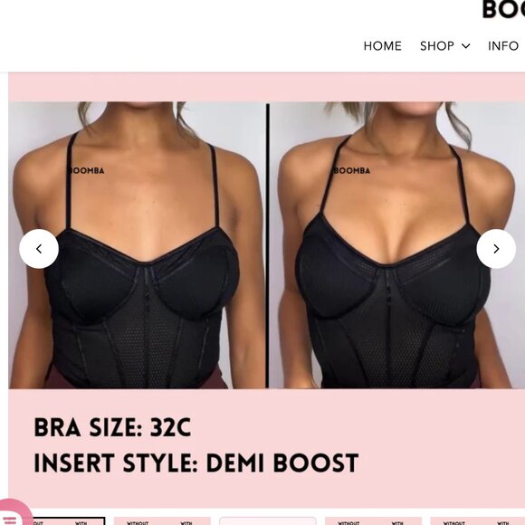 BOOMBA Cream Adhesive Bra Inserts - Picture 7 of 8